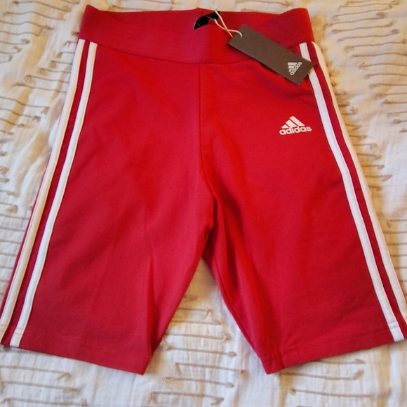 adidas Pants - Adidas Red Biker Shorts